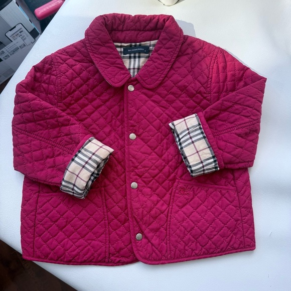 Vest jacket 3T red lightly fleeced Burberry - Picture 1 of 3